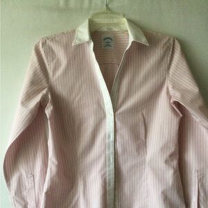 Brooks Brothers Pink Striped Button-Up Shirt